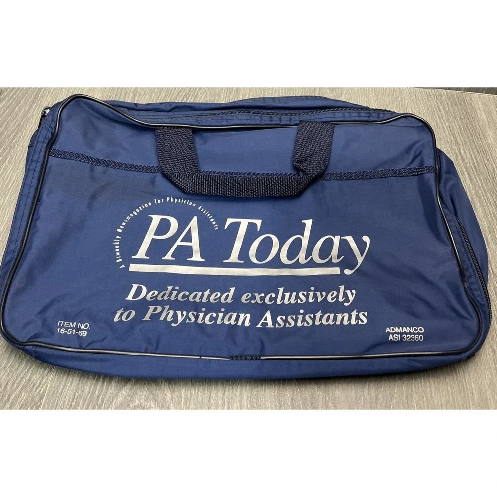 ADMANCO PA Today Physician Assistant Medical Messenger Carry Bag Tote Blue